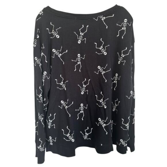 Jane & Delancey Women's Dancing Skeletons Pullover & Jogger Set Size XL Black - Picture 3 of 14